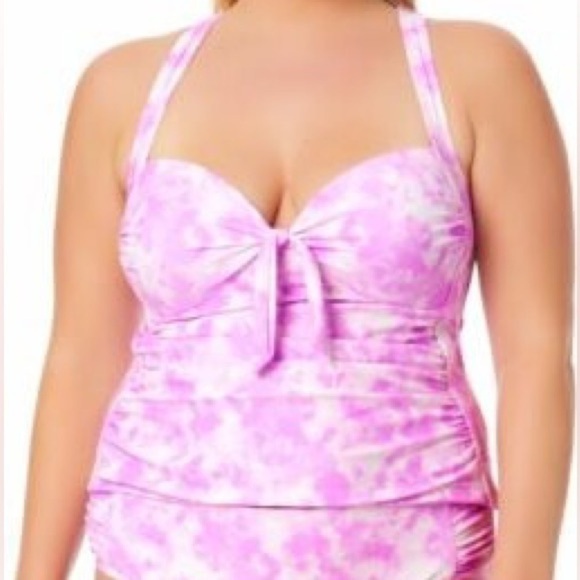 California Waves SUNKISSED SUNRISE
LAVENDER Tie-Dye Tankini Top US(16/18) New - Picture 2 of 11